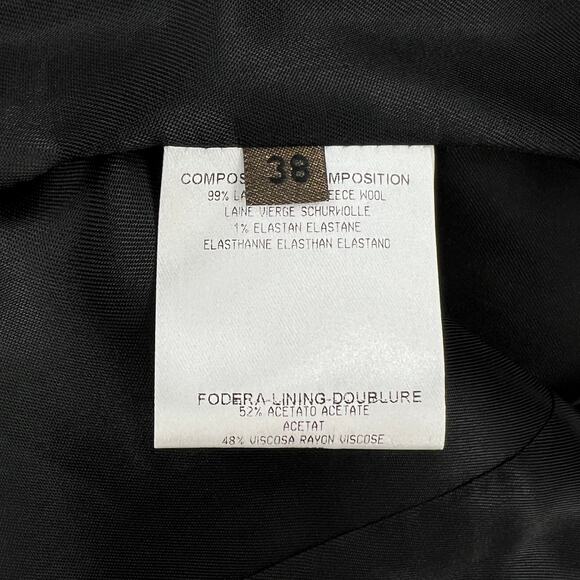 ALEXANDER MCQUEEN Wool Sheath Dress Womens 38 Black Pockets Elbow Sleeve Pencil - Picture 10 of 16